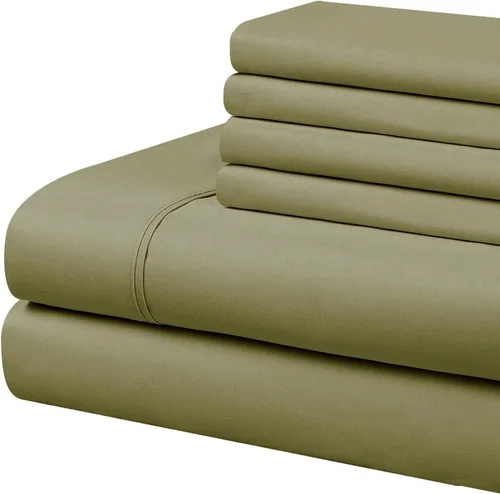 Miniatura 16 de Home Basics - Juego de sábanas de microfibra cepillada ultra suave de 4 piezas de 2.36 oz/m², hipoalergénico, individual, aguamarina