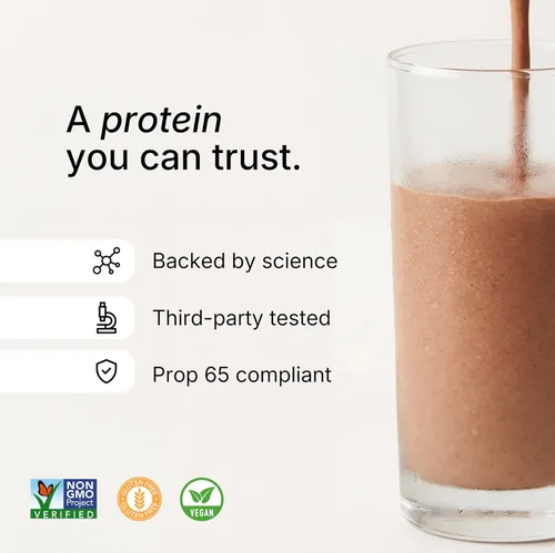 Miniatura 5 de Spacemilk Chocolate Mousse - Proteína vegana en polvo, 0.71 onzas de proteína completa, PDCAAS 1.0, cero azúcar, sin alérgenos, sin lácteos, sin