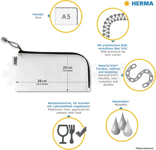 Miniatura 6 de Herma Bolsas universales, Negro -, 1 pieza