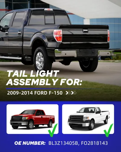 Miniatura 2 de AUTOONE F150 - Conjunto de luces traseras de repuesto para Ford F-150 2009 2010 2011 2012 2013 2014 Ford F-150 lado del conductor (LH)
