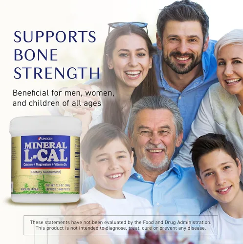 Miniatura 3 de Mineral L-Cal Calcio con vitamina D3, suministro de 12 meses, formato de bola soluble en agua con magnesio y minerales, suplemento de calcio