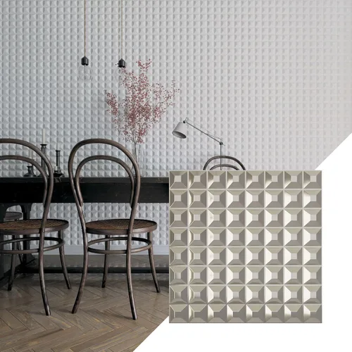 Miniatura 29 de Ekena Millwork WP20X20BRWH 19 5/8 pulgadas de ancho x 19 5/8 pulgadas de alto Bradford EnduraWall Decorativo 3D Panel de pared cubre 2.67 pies