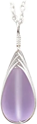 Miniatura 55 de Yinahawaii Collar de cristal de mar hecho a mano, joyería hawaiana para mujer, collar de lágrima trenzada, joyería única de cristal de mar