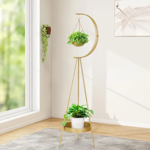 Miniatura 7 de airogym Soporte para Plantas, Soporte de Metal para Plantas de Interior y Exterior, Estante Moderno de Hierro para Macetas de Flores, Estante