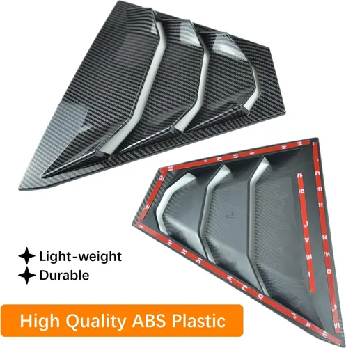 Miniatura 2 de Persianas para ventana lateral trasera Nissan Altima 2019-2024, estilo carreras, rejillas de ventilación de aire, 1 par (fibra de carbono)