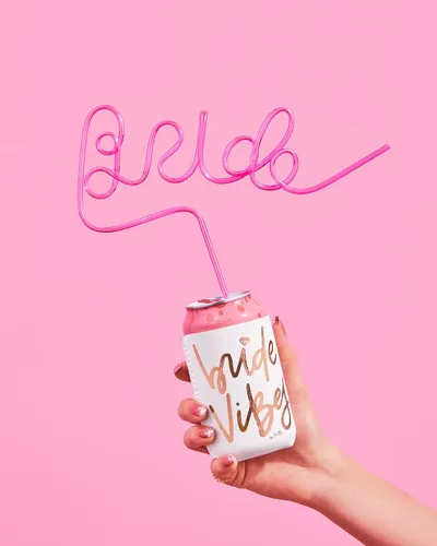 Miniatura 9 de xo, Fetti Enfriador de latas para despedida de soltera, blanco + oro rosa, 10 unidades, soporte de neopreno, funda para bebidas, despedida