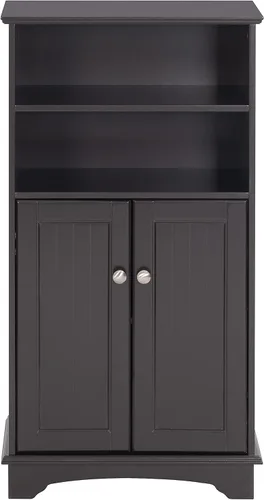 Miniatura 5 de Spirich Armario de almacenamiento de baño moderno de madera espresso, 23.62 pulgadas de ancho x 11.81 pulgadas de profundidad x 40.15 pulgadas