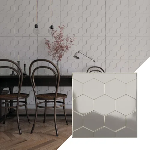 Miniatura 35 de Ekena Millwork WP20X20HBWH 19 5/8 pulgadas de ancho x 19 5/8 pulgadas de alto Panal EnduraWall Decorativo 3D Panel de Pared Cubre 2.67 pies cuadrados