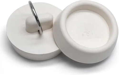 Miniatura 13 de Bonsicoky 2 Piezas de Tapón de Drenaje de Goma Se Adapta de 1-1/2 Pulgadas a 1-5/8 Pulgadas, Tapón de Drenaje de Bañera con Anillo Colgante, Tapón