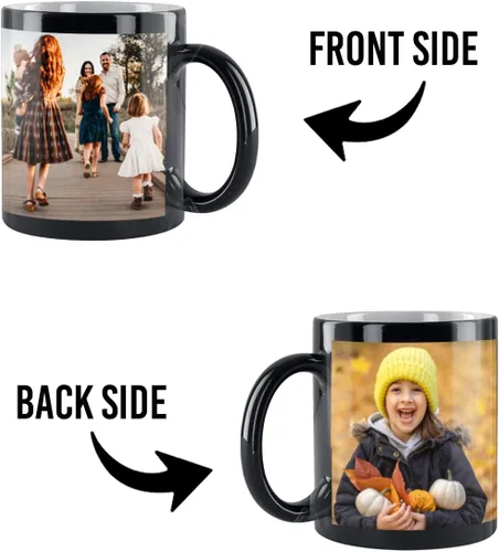 Miniatura 2 de Taza de café personalizada, regalo personalizado, taza de cerámica con foto, imágenes o texto, novedad de tazas personalizadas, perfecta para negro