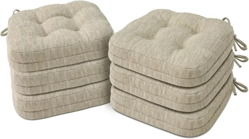Miniatura 23 de Shinnwa Juego de 2 cojines para silla de comedor, cojines para silla de cocina de espuma viscoelástica de doble capa, almohadillas de asiento