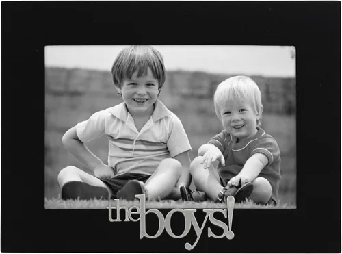 Malden International Designs 4307-46 The Boys! Expressions - Marco de fotos, 4 x 6 pulgadas, color negro