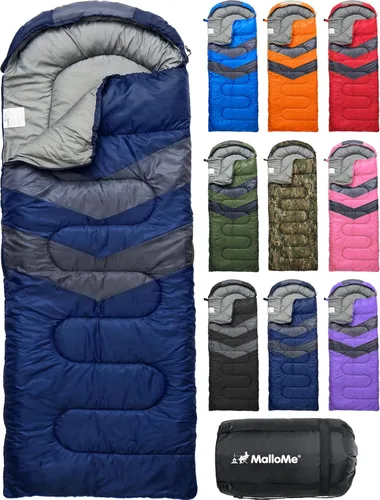 Miniatura 21 de MalloMe Sacos de dormir para adultos para clima frío y cálido, saco de dormir para mochileros para niños de 10 a 12 años, niñas, niños, ligeros