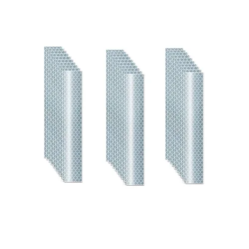 Miniatura 73 de Cinta reflectante blanca de 4 pulgadas, adhesivo de seguridad de advertencia impermeable para exteriores (10 pies)