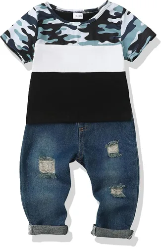 Miniatura 125 de Renotemy Ropa de bebé para niño, trajes de mezclilla, sudadera con capucha para bebés, pantalones de mezclilla, ropa para niños pequeños