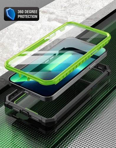 Miniatura 3 de Poetic Guardian Series - Funda diseñada para iPhone 13 Pro Max de 6.7 pulgadas, híbrida de cuerpo completo, a prueba de golpes, con protector