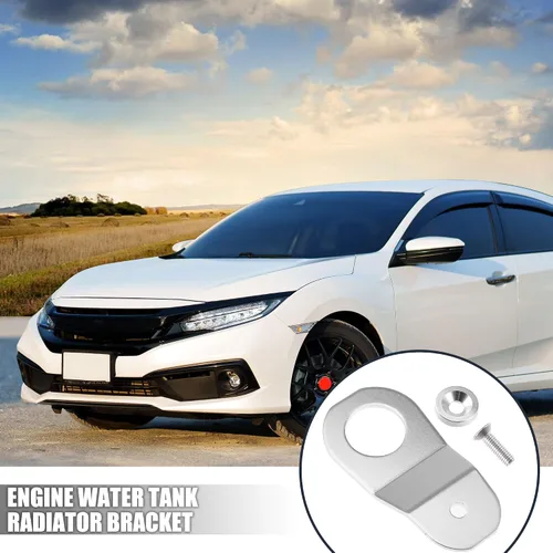 Miniatura 2 de X AUTOHAUX Soporte del Radiador del Tanque de Agua del Motor Soporte de Montaje del Radiador y Kit de Arandelas para Honda Civic 1996-2000 Aleación