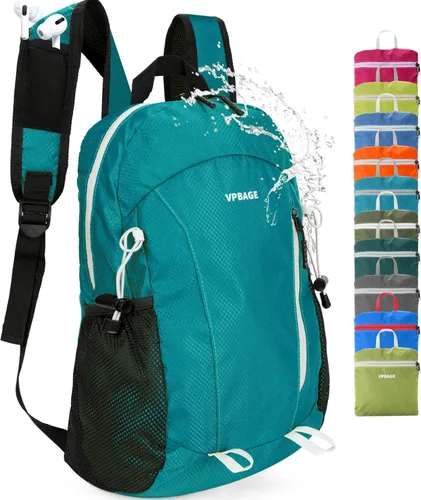 Miniatura 13 de VPBAGE Mochila de Senderismo Resistente al Agua de 15L, Mochila Pequeña de Viaje al Aire Libre, Mochila Ligera de Día con Bucles para Herramientas