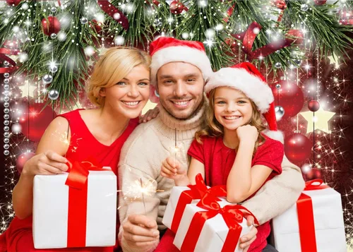 Miniatura 3 de Telones de fondo de Navidad con temática de bola roja, fondo de estrellas brillantes, telón de fondo de año nuevo para decoración de fiesta