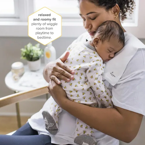 Miniatura 64 de Burt's Bees Baby - Pijama de una pieza para bebé, mameluco para dormir y jugar, algodón 100% orgánico, cremallera frontal