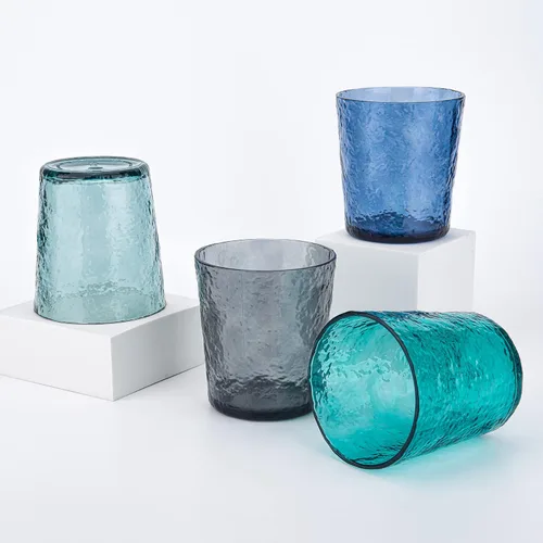 Miniatura 4 de KX-WARE Vasos de plástico de acrílico de 12 onzas, juego de 8 unidades, color azul Gris