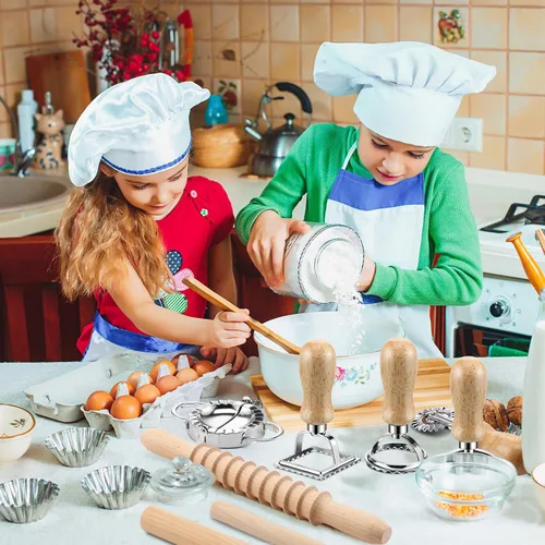 Miniatura 4 de Kit de 9 piezas de herramientas para hacer pasta de ñoquis – Tabla de ñoquis, cortador de pasta, sello de ravioles, juego de rodillos de pasta