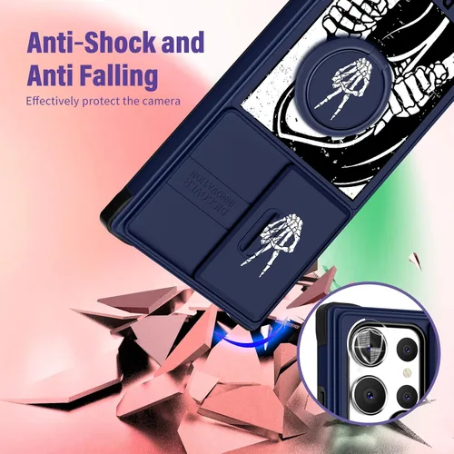 Miniatura 3 de Funermei para Samsung Galaxy S22 Ultra Funda - Funda de Teléfono con Calavera Bonita Esqueleto para Mujeres Niños Niñas Diseño Divertido Gótico Como