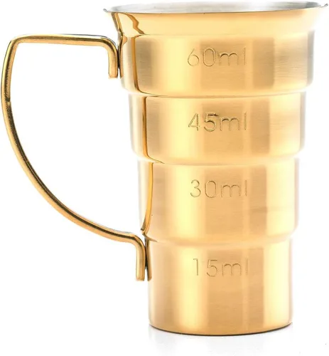 Miniatura 2 de Barfly M37108GD - Jigger, 2 onzas, dorado con mango Oro con mango