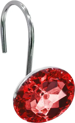 Miniatura 10 de Gibelle Ganchos para cortina de ducha, anillos de cortina de ducha en forma de diamante, ganchos para cortinero de baño, diamantes de imitación