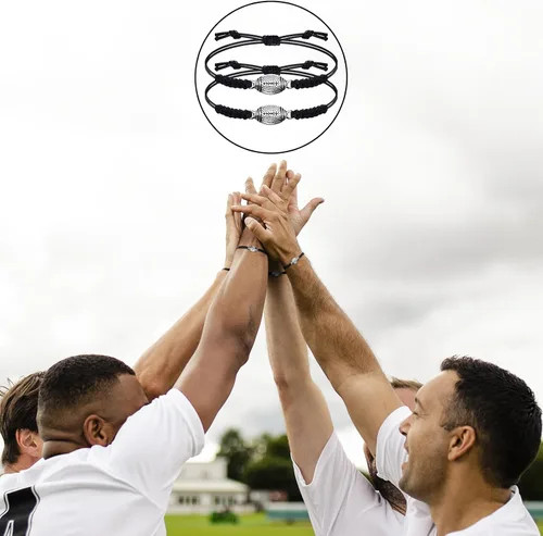 Miniatura 5 de Hicarer 20 pulseras de fútbol ajustables con dijes de fútbol, regalos de fútbol para mujeres y hombres, la mayoría de jugadores de equipo deportivo