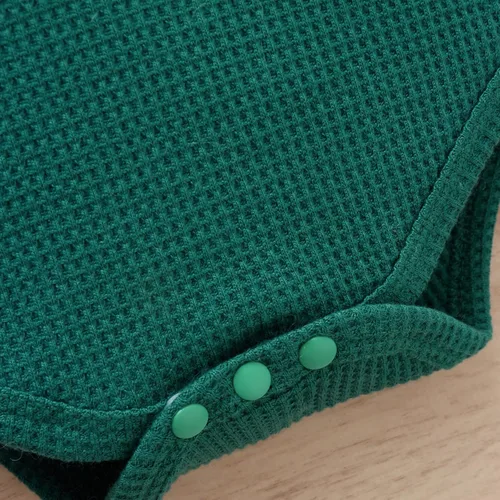 Miniatura 4 de Conjunto de 2 piezas acanaladas de 2 piezas para bebé recién nacido unisex para otoño e invierno