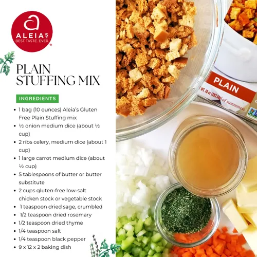 Miniatura 5 de Aleia's - Mezcla de relleno simple sin gluten, 10 onzas (paquete de 2), relleno clásico sin gluten, maíz, soja, lácteos, bajo en sodio, sin OMG