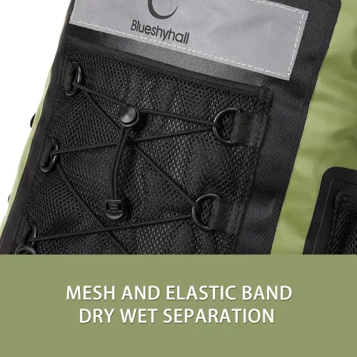 Miniatura 3 de Blueshyhall Mochila seca impermeable para acampar de viaje al aire libre, 30L Verde, Viajes
