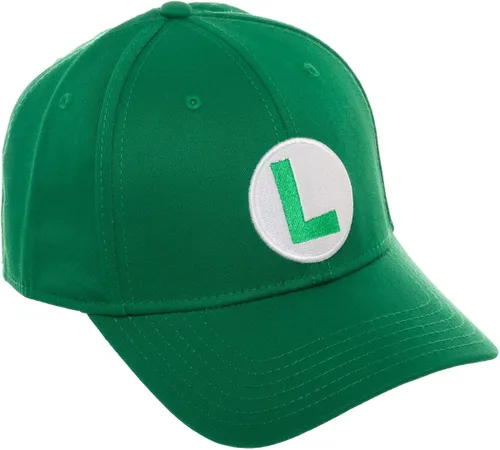 Miniatura 3 de Gorra de béisbol Luigi Flex Fit Verde, forro polar verde con licencia oficial de star wars silent one crew.