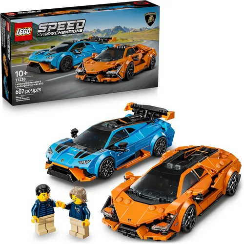 LEGO Speed Champions Lamborghini Revuelto & Huracán STO Juguetes de Coches - Juguete de Construcción para Juego de Simulación para Niños y Niñas,