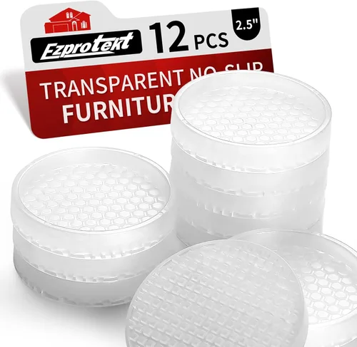 Miniatura 30 de Ezprotekt Almohadillas Antideslizantes para Muebles, 8 Piezas Copas de Ruedas de Goma Antideslizantes de 2.5", Posavasos Antideslizantes