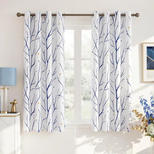 Miniatura 144 de NICETOWN Paneles de Cortinas Opacas para Dormitorio - Tratamiento de Ventanas con Aislamiento Térmico, Ojales Sólidos, Cortinas Opacas con Diseño