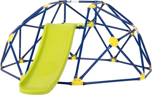 Miniatura 9 de Costzon Cúpula de Escalada con Columpio, Gimnasio de Selva de 10 Pies para Niños con Barras de Mono, Juguetes de Escalada para Exteriores, Soporta