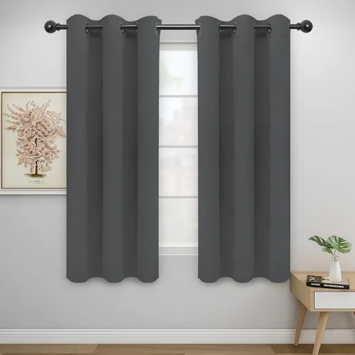 Miniatura 222 de Easy-Going - Cortinas opacas para dormitorio, aislamiento térmico sólido con ojales, cortinas de ventana para reducción de ruido, cortinas