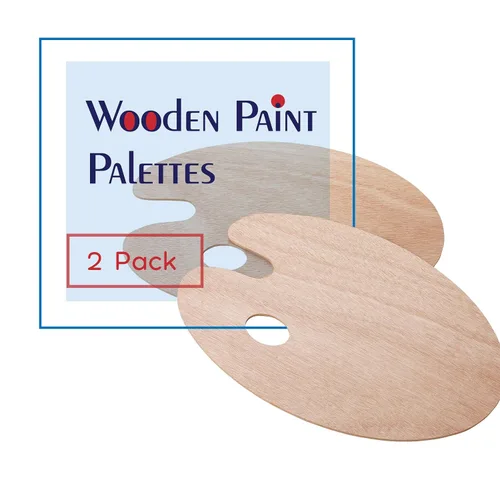 Miniatura 2 de Mr. Pen - Paleta de pintura de madera, paquete de 2, paleta de artista, paleta de pintura, paleta de pintura al óleo