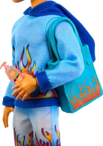 Miniatura 4 de Muñeca Monster High Scare-adise Island Heath Burns con Sudadera con Capucha de Llamas, Bañador y Accesorios de Playa como Gafas de Sol