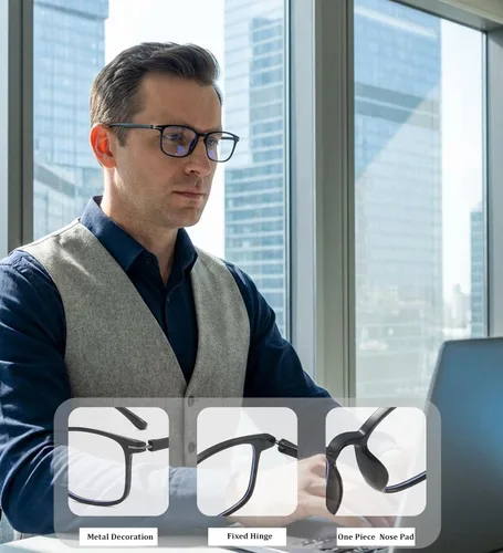 Miniatura 4 de Gafas de lectura para hombres/mujeres, 3 pares de anteojos, lectores de luz azul, anteojos de computadora, lectores de computadora