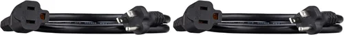 Miniatura 18 de Amazon Basics Cable de extensión, 13 amperios, 125 V, 20 pies, color negro, paquete de 2