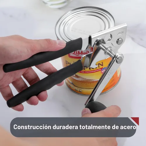 Miniatura 4 de Abridor de latas comercial, UHIYEE abridor de latas manual de mano resistente con mango extralargo cómodo, perilla de gran tamaño, abridor de latas