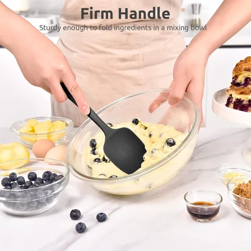 Miniatura 5 de Espátula de cuchara de silicona resistente al calor: U-Taste 600ºF de alto calor, flexible, 11.38 pulgadas, mezcla de silicona, agitación, raspado