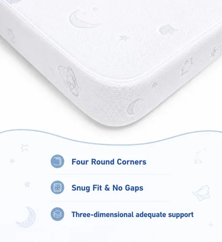 Miniatura 5 de Tri-fold Pack and Play Mattress, 38x26 Memory Foam & High Density Foam Baby Mattress for Pack N Play, Foldable Travel Pack N Play Mattresses
