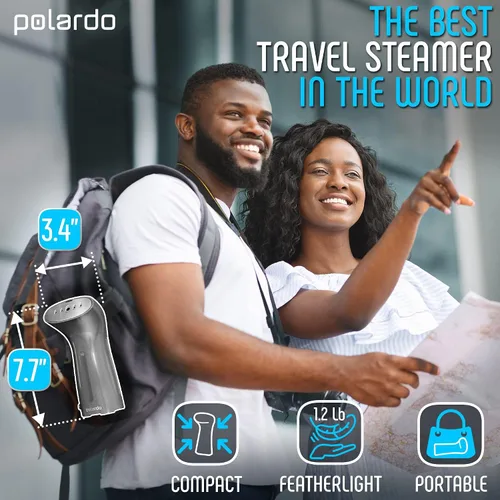 Miniatura 2 de Mejor vaporizador para ropa, vaporizador de ropa de mano portátil para viajes, cabezal de vapor de metal, calentamiento en 25 segundos, sistema