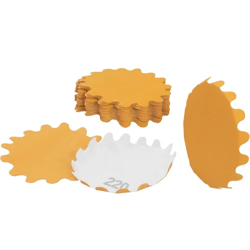 Miniatura 34 de Keystone Flex Edge Gold - Discos de lijado de gancho y bucle de 1 pulgada, papel de arena ondulado para lijadoras de cuencos y accesorios de lijado