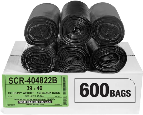 Miniatura 15 de Aluf Plastics - Bolsas de basura de 7-10 galones (paquete comercial de 1000 unidades) - Serie de reducción de fuente, valor de alta densidad