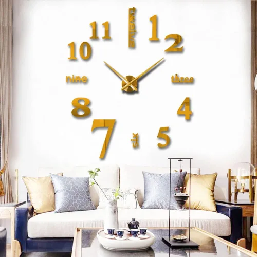 Miniatura 10 de FASHION in THE CITY Relojes de pared grandes sin marco en 3D, diseño moderno, para decoración DIY, superficie de espejo, para sala, dormitorio, Café
